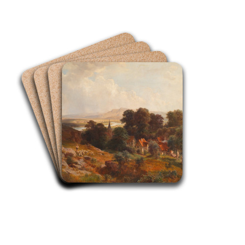 Sommerlandschaft by Ludwig Halauska Drink Coasters - set of 4