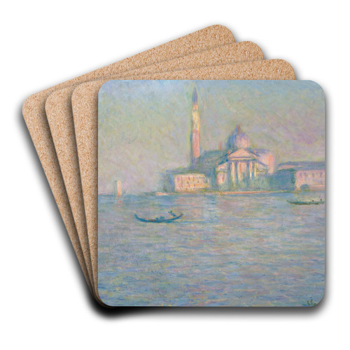 The Church of San Giorgio Maggiore, Venice by Claude Monet Art Drink Coaster set