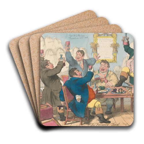 The Farmers Toast by Charles Williams Art Drink Coaster set