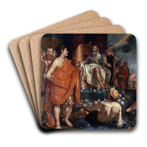 Hermes Presenting Pandora To King Epimetheus by Hendrick Goltzius Art Drink Coaster set