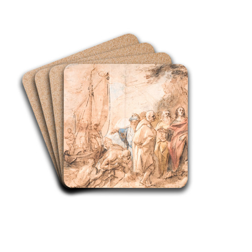 The Calling of Peter and Andrew by Jacob Jordaens Drink Coasters - set of 4