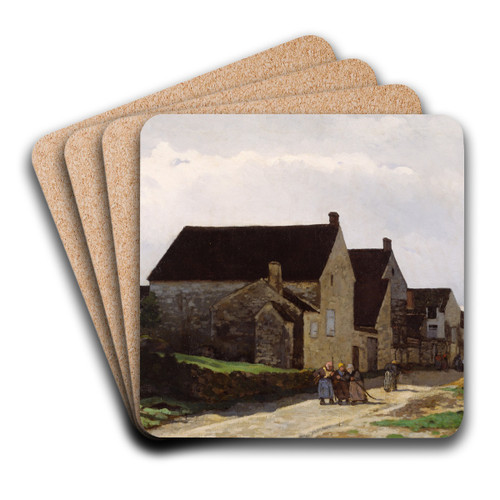 Women Going to the Woods by Alfred Sisley Art Drink Coaster set