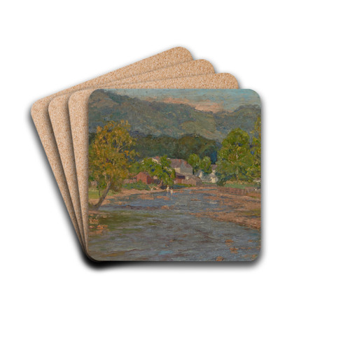 Landscape by Theodore Clement Steele Drink Coasters - set of 4