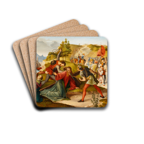 The Road To Calvary by Friedrich Wilhelm Schadow Drink Coasters - set of 4