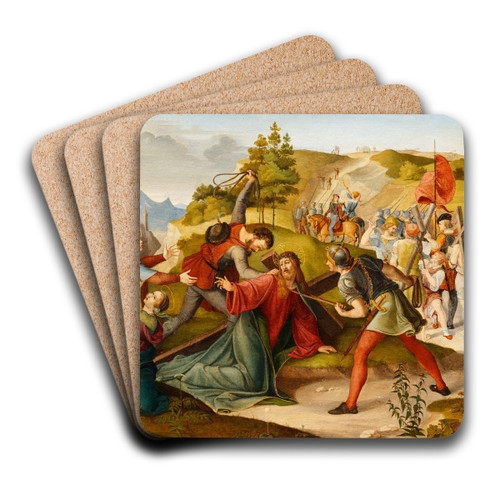 The Road To Calvary by Friedrich Wilhelm Schadow Art Drink Coaster set