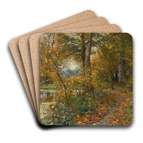Charlottendun Forest by Peder Mrk Mnsted Art Drink Coaster set