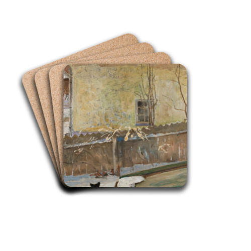 Winter Landscape by Jacek Malczewski Drink Coasters - set of 4
