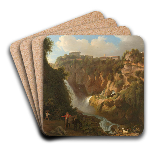 The Waterfall at Tivoli by Abraham Teerlink Art Drink Coaster set The Waterfall at Tivoli by Abraham Teerlink Art Drink Coaster set