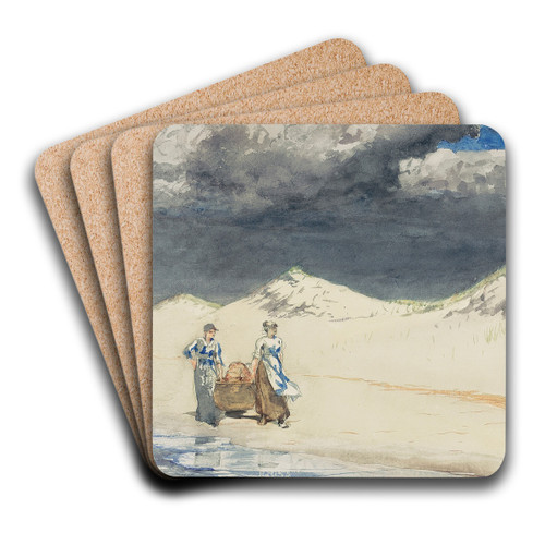 Sand And Sky by Winslow Homer Art Drink Coaster set