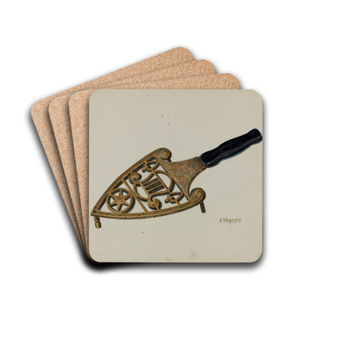 Flat Iron Stand by Luther D. Wenrich Drink Coasters - set of 4 Flat Iron Stand by Luther D. Wenrich Drink Coasters - set of 4