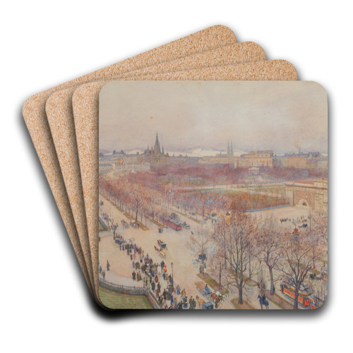 Die Ringstrae in Wien by Carl Mller Art Drink Coaster set