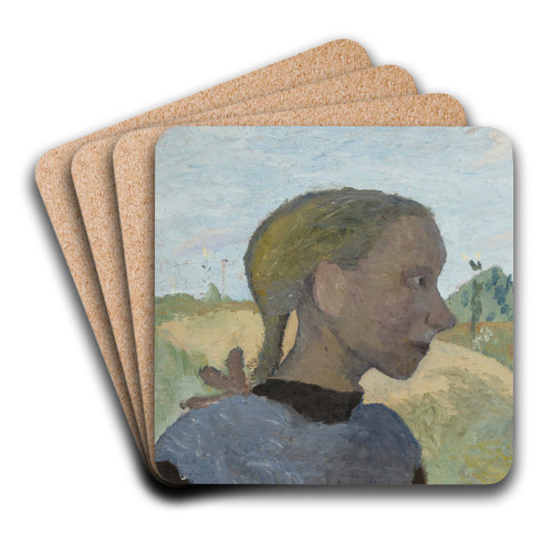 Portrait of a Girl by Paula Modersohn-Becker Art Drink Coaster set