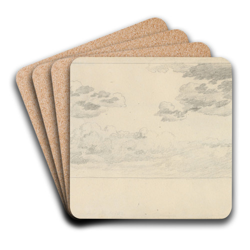 Studie af skyer over havet by Christoffer Wilhelm Eckersberg Art Drink Coaster set Studie af skyer over havet by Christoffer Wilhelm Eckersberg Art Drink Coaster set