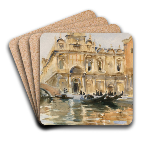 Rio dei Mendicanti, Venice by John Singer Sargent Art Drink Coaster set