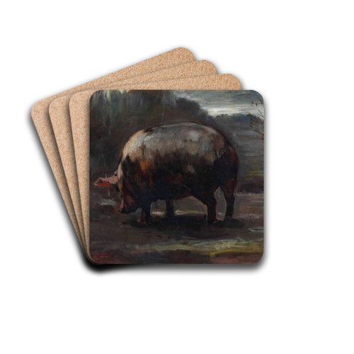 Studio di maialino by Cesare Viazzi Drink Coasters - set of 4
