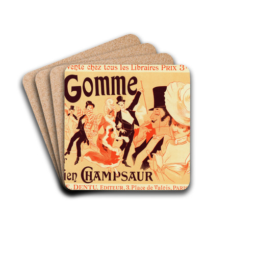 La Gomme by Jules Chret Drink Coasters - set of 4