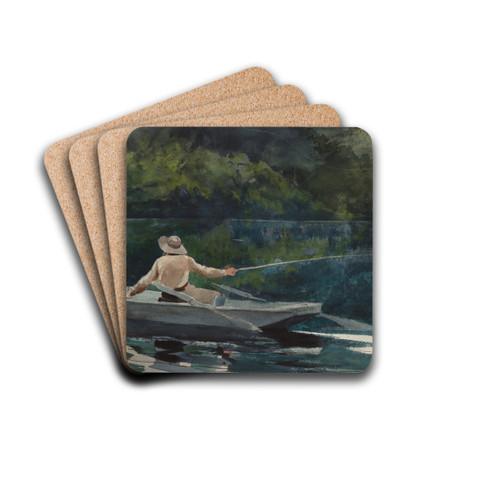 Casting, Number Two by Winslow Homer Drink Coasters - set of 4 Casting, Number Two by Winslow Homer Drink Coasters - set of 4