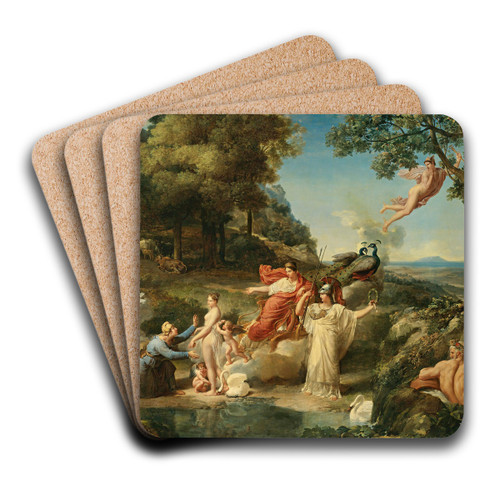 The Judgement Of Paris by Guillaume-Guillon Lethire Art Drink Coaster set