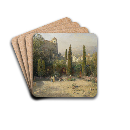 Gartenpartie aus dem Etschtal by Robert Russ Drink Coasters - set of 4