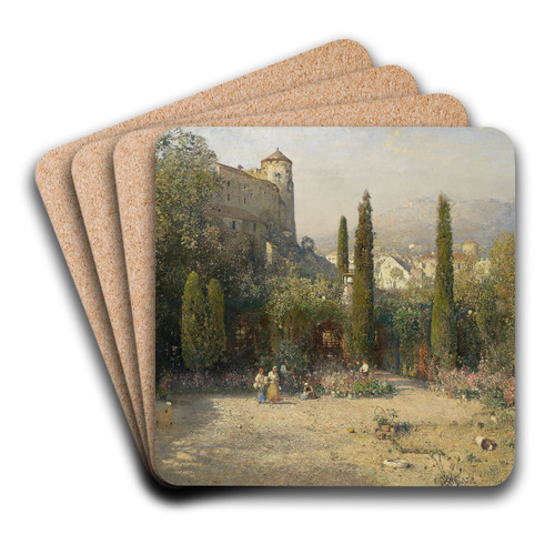 Gartenpartie aus dem Etschtal by Robert Russ Art Drink Coaster set