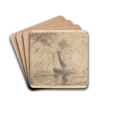 Christ calming the tempest by James Ensor Drink Coasters - set of 4