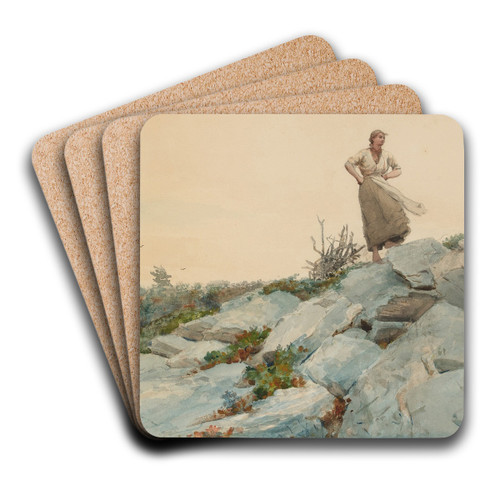 The Faggot Gatherer by Winslow Homer Art Drink Coaster set
