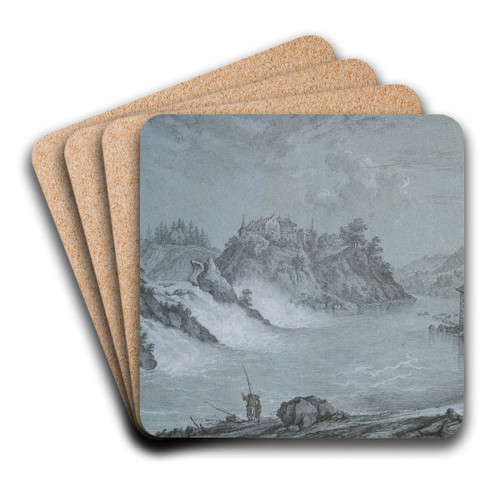 Der Rheinfall bei Schaffhausen by Franz Schtz Art Drink Coaster set