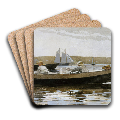 Boys in a Dory by Winslow Homer Art Drink Coaster set Boys in a Dory by Winslow Homer Art Drink Coaster set