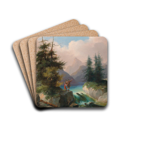 Schne Aussicht by Gustav Barbarini Drink Coasters - set of 4