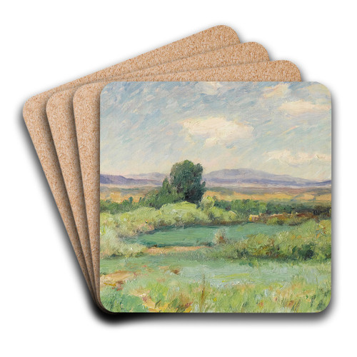 Green Ponds by Joseph Henry Sharp Art Drink Coaster set Green Ponds by Joseph Henry Sharp Art Drink Coaster set