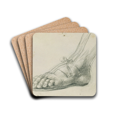 Sandalenstudie zu 'Rdiger und Angelika' by Johann Peter Krafft Drink Coasters - set of 4