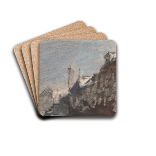 View of Tivoli by Hercules Brabazon Brabazon Drink Coasters - set of 4 View of Tivoli by Hercules Brabazon Brabazon Drink Coasters - set of 4