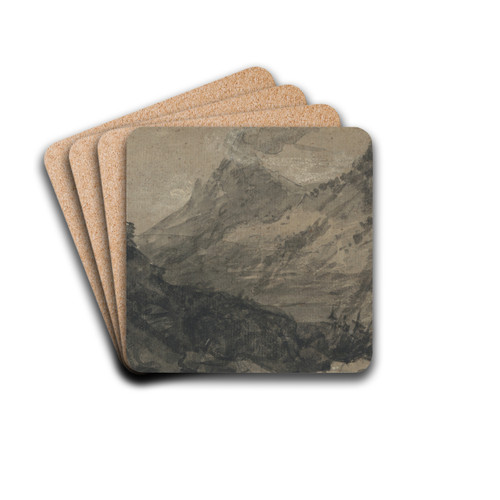 Mountainous Landscape by Alexander Cozens Drink Coasters - set of 4
