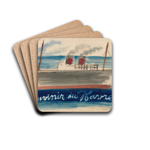 Souvenir du Havre by Raoul Dufy Drink Coasters - set of 4 Souvenir du Havre by Raoul Dufy Drink Coasters - set of 4