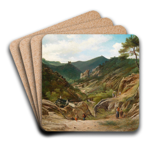 Die Klausen in Mdling by Elias Pieter van Bommel Art Drink Coaster set
