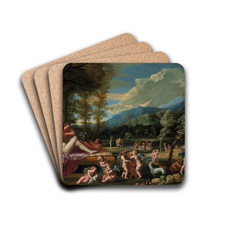 An Allegory Of Autumn by Pietro Testa Drink Coasters - set of 4