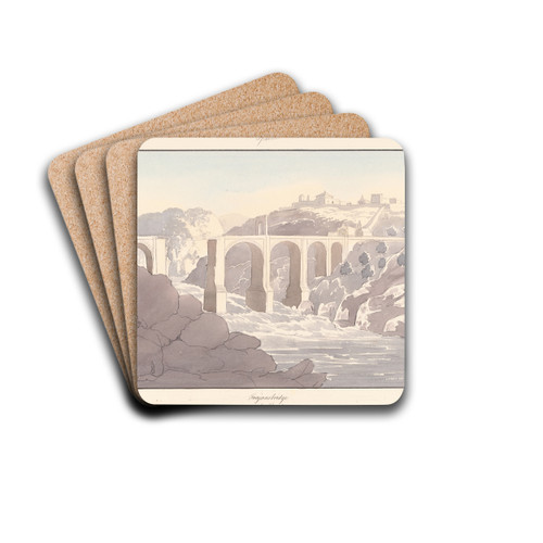 Trajan's Bridge at Alcantara by Charles Hamilton Smith Drink Coasters - set of 4 Trajan's Bridge at Alcantara by Charles Hamilton Smith Drink Coasters - set of 4