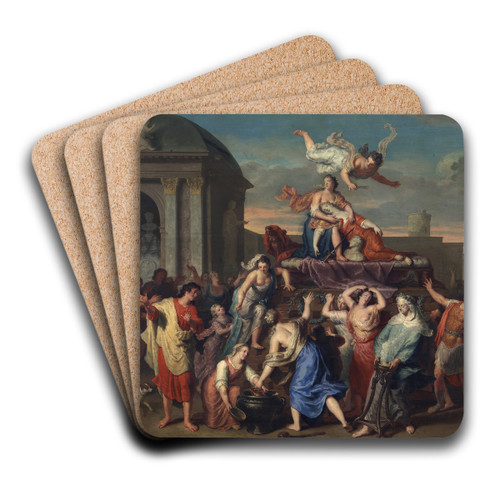 Death of Dido by Gerard Hoet Art Drink Coaster set