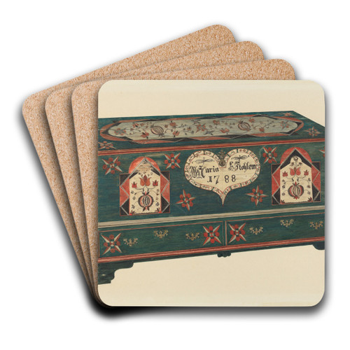 Dower Chest by American 20th Century Art Drink Coaster set
