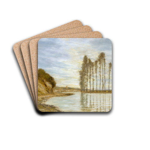 View on the Seine, Harp of the Winds by Homer Dodge Martin Drink Coasters - set of 4