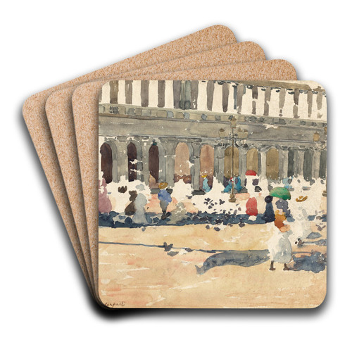 Caff Florian in Venice by Maurice Prendergast Art Drink Coaster set
