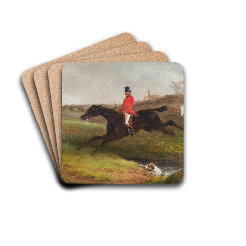 Over a brook by William Shayer Drink Coasters - set of 4