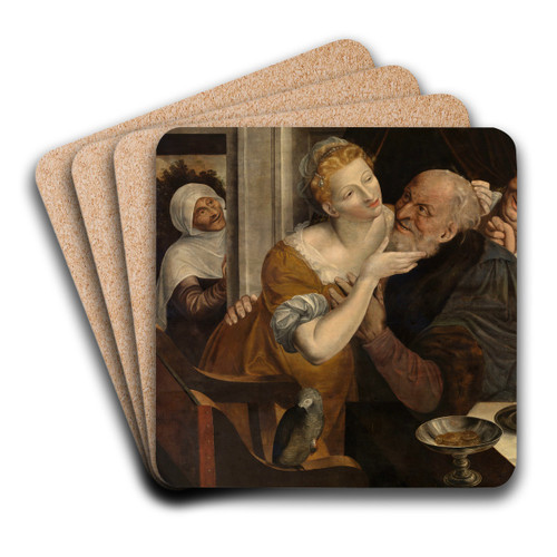Ill-Matched Couple by Jan Massijs Art Drink Coaster set