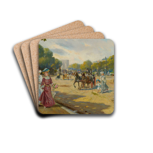 Port Dauphine, Bois De Boulogne by Joaqun Pallars Allustante Drink Coasters - set of 4