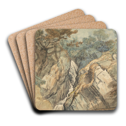 Waterfall, North Wales by James Ward Art Drink Coaster set