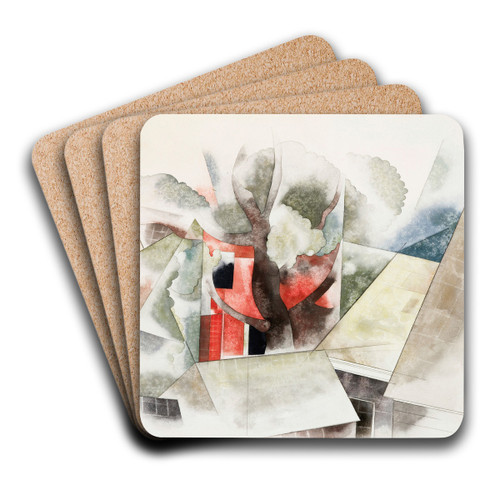Rooftops and Fantasy by Charles Demuth Art Drink Coaster set