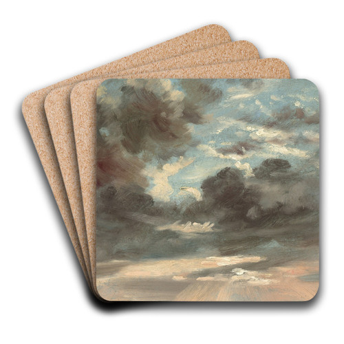 Cloud Study - Stormy Sunset by John Constable Art Drink Coaster set