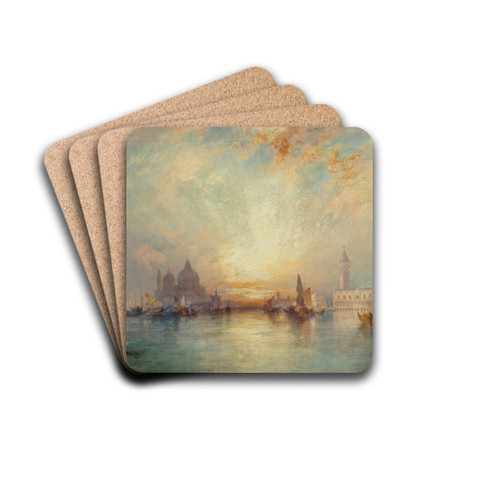 Venetian Scene by Thomas Moran Drink Coasters - set of 4