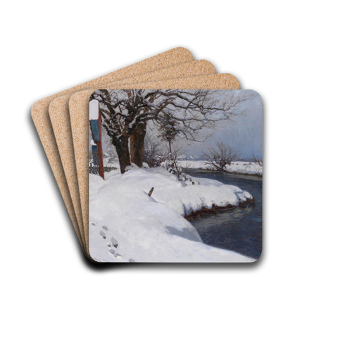 Dachauer Wintertag by Otto Strtzel Drink Coasters - set of 4