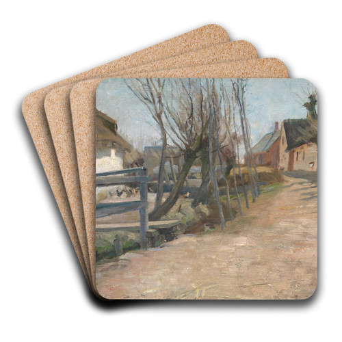 Tidlig forrsdag i Glostrup by Albert Gottschalk Art Drink Coaster set